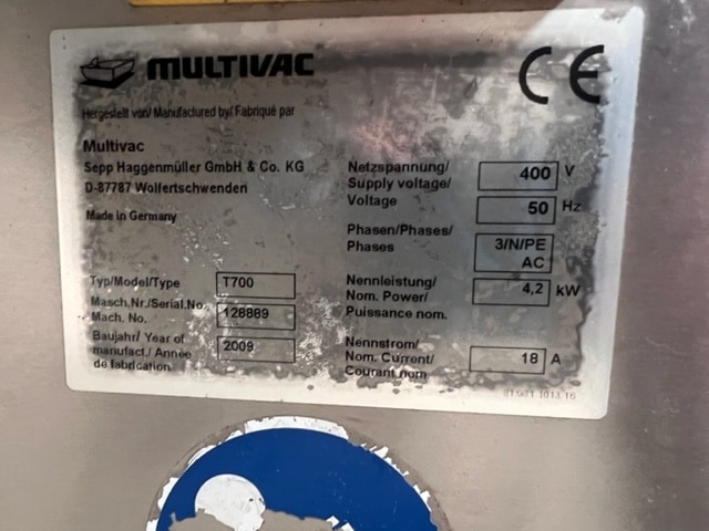 Traysealer Multivac T700 (SKIN) – 2009 - Image 8