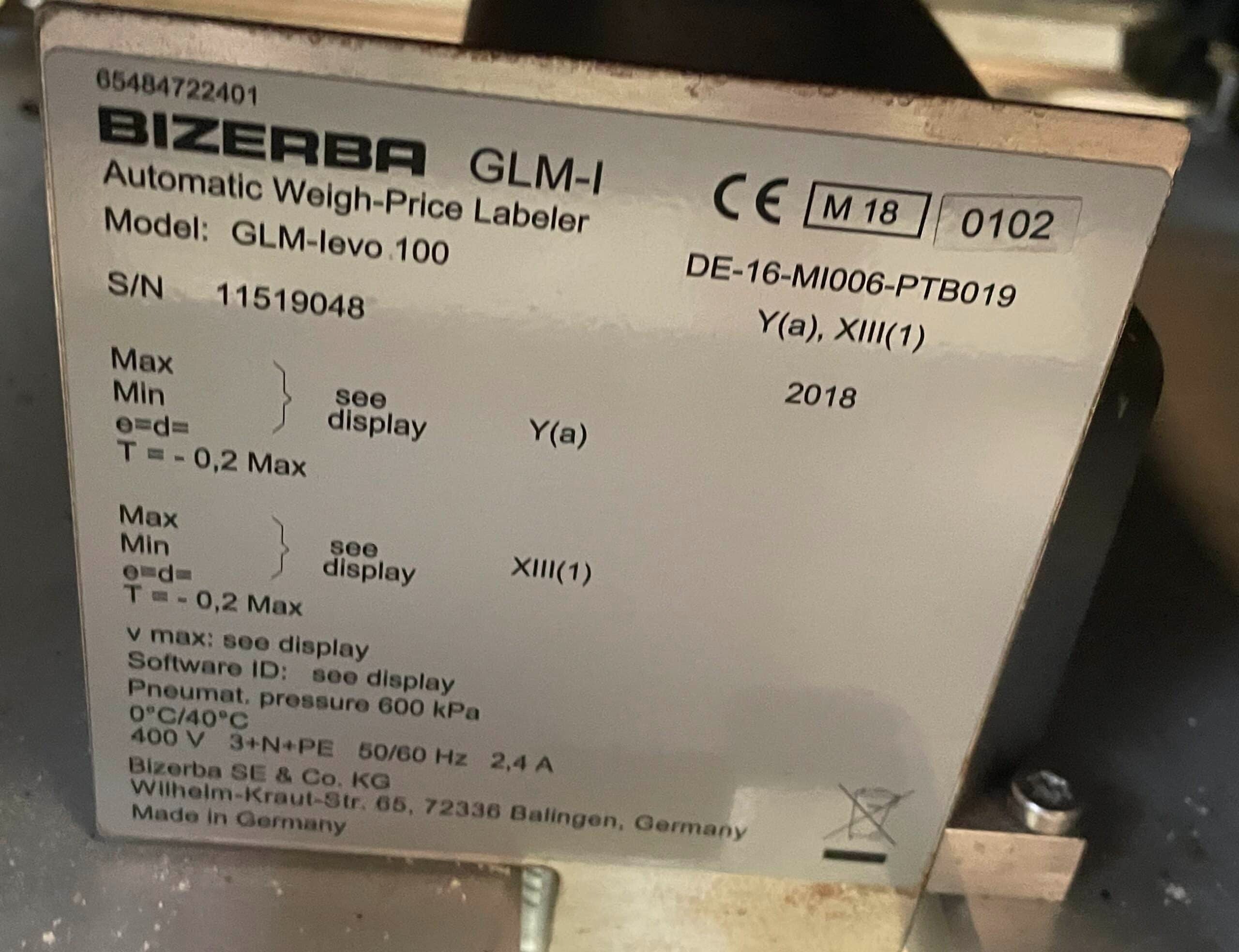System znakowania towarów i cen Bizerba GLM-Ievo 100 - obrazek 2