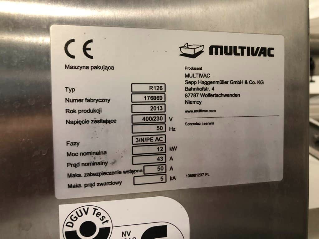 Rollen-Verpackungsmaschine Multivac R126 – 2013 – Bild 2