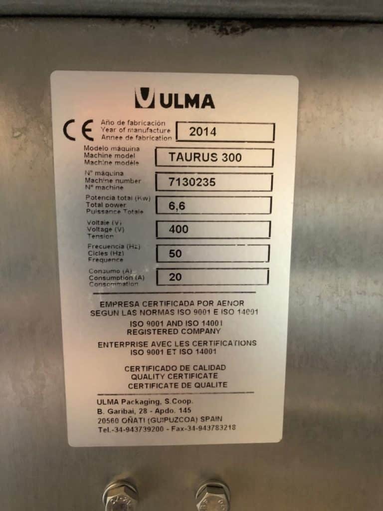 Traysealer Ulma Taurus 300 - obrazek 18