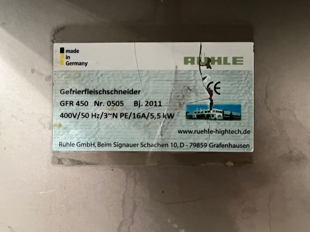 Gilotyna do mięsa mrożonego Ruhle GFR 450 - obrazek 3